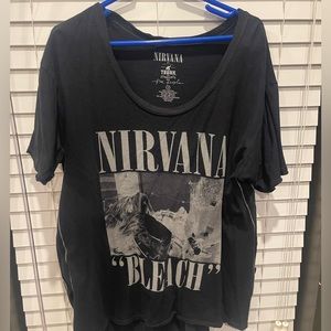 Free People. Distressed Nirvana concert tee. Size M. Fits like L/XL
